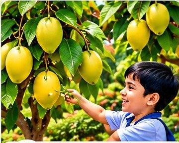 Plants trees and fruits